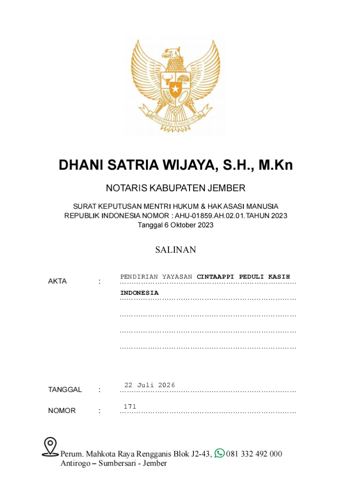 Company Profil Yayasan